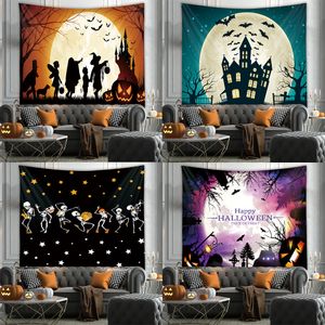 Neues Halloween -Wandteppich Schlafzimmer Wohnzimmer Wanddekoration Hintergrund hängende Stoffkunst Wandteppiche