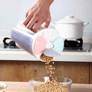 Bottiglie di stoccaggio Scatola dispenser per cereali sigillata Contenitore per cereali per alimenti da cucina Bella farina