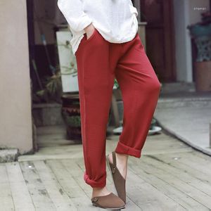Women's Pants Women's & Capris Women Cotton Linen Joggers M-2XL Casual Loose Vintage All-Match Streetwear Harem Trousers 12 Colors