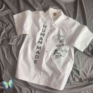 Camisetas masculinas tigre pato impressão humana fabricada com manga curta T220909