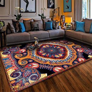 Mattor Turkisk etnisk stil Vintage matta för vardagsrum Färgglad Boho matta Golvmatta Sovrum Hushåll Vackert