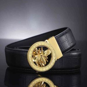 Belts designer belt Men's leisure little bee automatic buckle men's business versatile real cowhide bamboo men BW4U