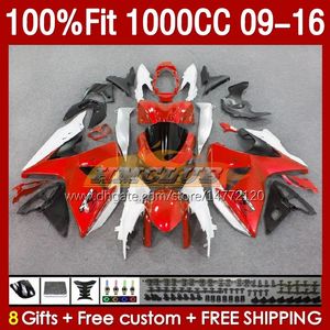 Suzuki GSXR-1000 K9 GSXR 1000 CC 151NO.10 GSXR1000 09 10 11 12 13 14 15 16 1000CC 2009 2010 2012 2012 2012 2013 2015 2016 OEM Kaplama Parlak Kırmızı Blk