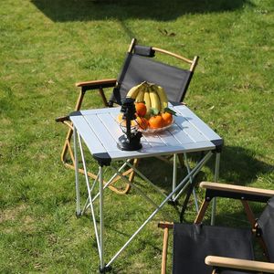 L￤germ￶bler Portable Egg Roll Table Outdoor Folding Aluminium Alloy With Storage Bag Camping Equipment Square Picnic