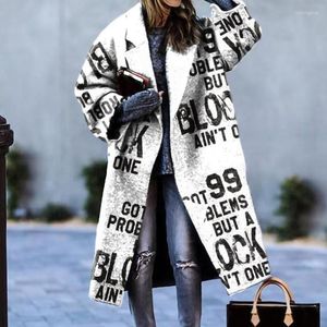 Cardigan caldo da donna in lana con stampa scozzese autunno inverno elegante colletto rovesciato Outwear cappotto largo da donna con un bottone singolo