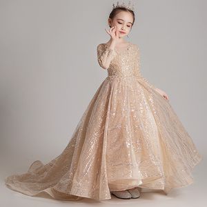 Vintage Lace Flower Girl Dresses Girl Pageant Dresses Sweetheart 2023 Crystal junior Girls Formal Dress Kids Prom Communion Gowns