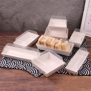 Geschenkpapier 20 Stück Lunchbox Bento Lebensmittelverpackungsbox Rechteckige Sandverpackung Einweg-Mahlzeitenvorbereitungsbehälter Lebensmittel-Takeout-Boxen Packag 220913