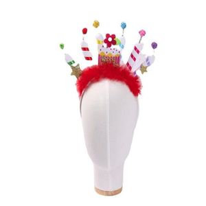 Birthday cake candle headband children's photo props party cute plush headwear A26