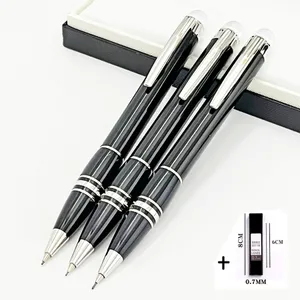 YAMALANG Luxury Pen Black Resin Pencil Mechanical White Star Pencil 0.7mm Office School Supplies Special Metal Pencils