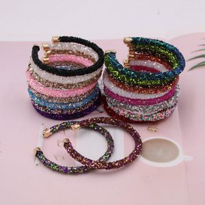 Bangle Xujiafu Color Resin Flash Bracelet Woman C-Bracelet For Women Charm Fashion Party Jewelry Gifts Wholesale