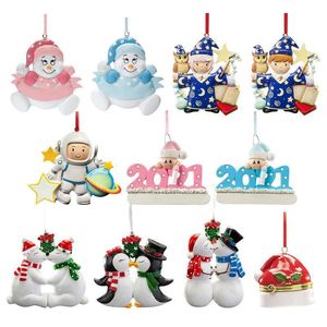 Decorazioni natalizie Decorazione dell'albero Ciondolo Ornamenti fai-da-te Regalo appeso Prodotto Personalizzato Decorazioni per la famiglia Navidad 0913