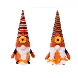 Festive Fall Autumn Harvest Gnome Farmhouse Tiered Tray Decorations Thanksgiving Day Festival Home Table Decor XBJK2209