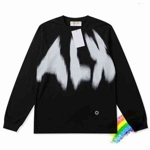 メンズTシャツAlyx 1017 9SMグラフィティインクジェット機能長袖Tシャツ男性女性1 1トップバージョンAlyx TシャツTOPS TEE T220909