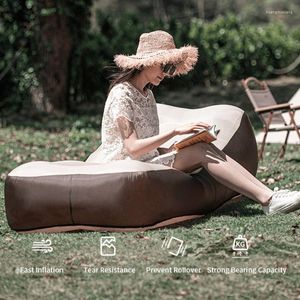 L￤germ￶bler Uppbl￥sbar lufts￤ng 210T dubbelskikt Waterproof Camping Beach Soffa Sleeping Mat Portable Lounge Stol Outdoor Travel