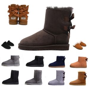 Designer Snow Boot Warm Boots Ankle Booties Classic Womens Half Winter Full Fur Fluffy Furry Satin USA Boots Slippers