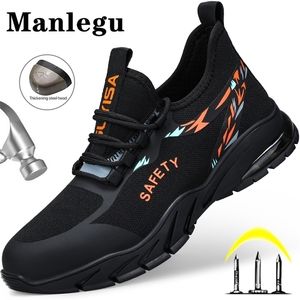Botlar iş spor ayakkabıları nefes alabilen güvenlik ayakkabıları erkekler kadınlar hafif çelik ayak parmağı yıkılmaz erkek 220913