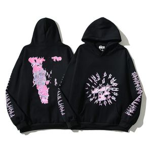 Jacket designer luxury top version 2022 American trend autumn new pink letter printing big couple hooded pullover sweater