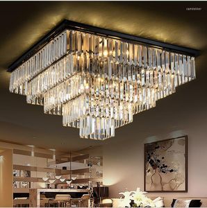 Pendant Lamps L Modern Minimalist Retro Atmosphere Living Room Lamp Square Crystal Ceiling Bedroom Dining Lighting Fixtures