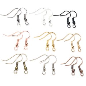 & Components 100pcs/lot 20x17mm Earring Findings Earrings Clasps Hooks Fittings DIY Making Iron Hook Earwire Jewelry