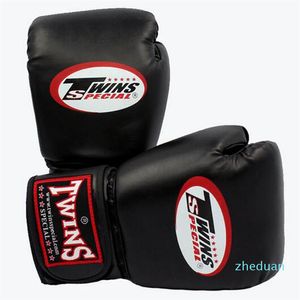 10 12 14 oz luvas de boxe Pu couro Muay Thai Guantes de Boxeo Fight MMA Sandbag Glove para homens mulheres crian￧as250E