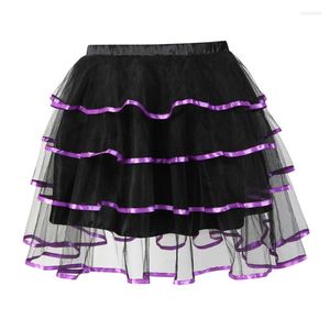 Röcke Sexy Rüschen Layered Erwachsene Bandbesatz Punk Tutu Rock Lolita Korsett Showgirls Tanzen Plus Size Cosplay