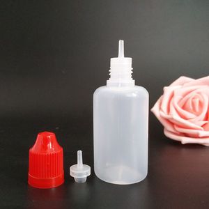 30 ml plastdropparflaskor barnsäkra kepsar säkra tips ldpe e ​​flytande juice oljebehållare 1oz