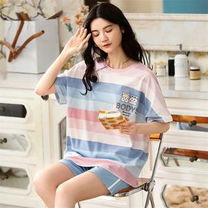 Женская одежда для сна BZEL Summer Women's Pajamas Set Sweet Home Cust Casual Cotton Sleepwear Comfort Femme Pijamas Прекрасная ночная одежда свободная пижама 220913