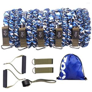 Elastici di resistenza Aggiornamento 150/200 libbre Fascia in lattice Camouflage Portatile Fitness Allenamento Palestra Yoga Sport Training Esercizio Attrezzature