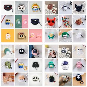 3D lindo Animal auriculares accesorios funda Silcone fundas protectoras para Airpods auricular cubierta de cuerpo completo 3D lindo tiburón oso perro pato cerdo