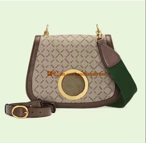 699210 Blondie Medium Shoulder Bags Circular Interlocking Double Letters With 2 Straps Women Fashion Leather Bag Ophidia Crossbody Purse size 29-22-7cm