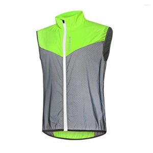 Motorcycle Apparel WOSAWE Reflective Jacket High Visibility Sleeveless Running Safety Jersey Breathable Vest Night Walking Riding Coat