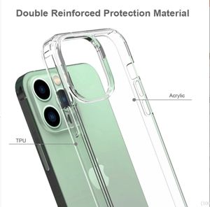 Custodie per telefoni Crystal Clear da 50 pezzi per iPhone 14 13 12 11 Pro Max XR XS TPU antigraffio e cover per PC