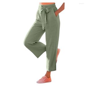 Women's Pants Women's & Capris Women High Waist Printing Easy Trousers Long Boho Beach Pockets Cropped Pantalones De Mujer