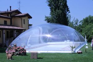 Inflatable PVC Swimming Pool Dome Cover Tent Transparent Bubble Tent Air Blower