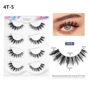 Wholesale Fluffy Eyelash Extension Natural Long Wispy Full Strip Lashes Lightweight Soft Clear Band Fake Eyelashes