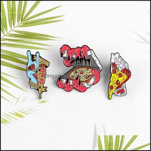 Pins Broschen Emaille Brosche Pin Pizza Zombie Party Hand Hemd Revers Tasche Abzeichen Broschen Schmuck 1464 E3 Drop Lieferung 2021 Dhseller201 Dhmhf