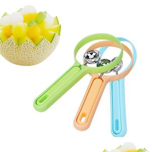 Utensili per frutta e verdura Nuovo 2 in 1 Mtifunction Utensili per insalata di frutta da cucina Corers per verdure Flesh Remove Seed Corer Knife Affettatrice Scavando Dhqnd