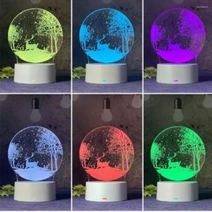 Lamp Holders 3D LED Night Neon Sign Base USB Plug-in/Battery Box DIY Acrylic Touch Holder Home Decor Lighting Access