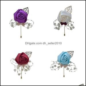 Pins Broschen Hochzeit Liefert Brosche Künstliche Perle Blume Bräutigam Braut Mti Farbe Broschen Band Pin Zubehör Heiraten Geschenk Dhvnl