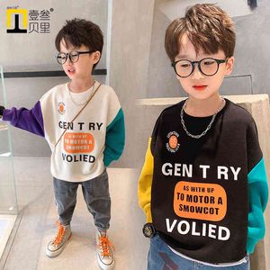 Pullover 2022 Baby Girls Boys Popular T-shirt Long Sleeve Kids Cotton Children's Tops Letter Print Toddler Girl Spring Clothes 0913