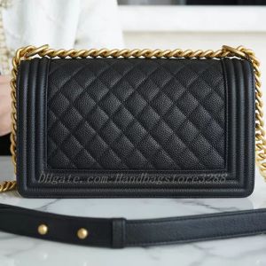 Cowwhide Le Boy 25cm Crossbody Designer أكياس الكتف حقائب يدوية فاخرة عالية الجودة بالجملة الجديدة للمرأة CF Diamond Lattice Presh Preser