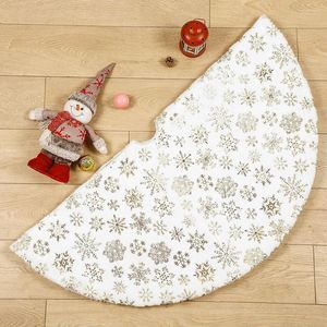 Christmas Decorations Tree Skirt Snowflake Design Round Carpet Plant Ornament Home Skirts Year Party Decoration