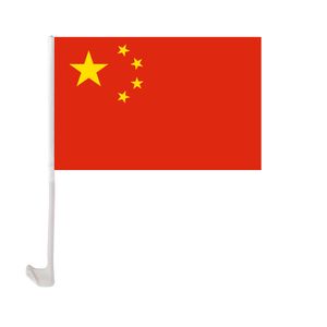 China auto vlag 30x45cm polyester UV -beveiliging venster clip auto decoratie banner met vlaggenmast