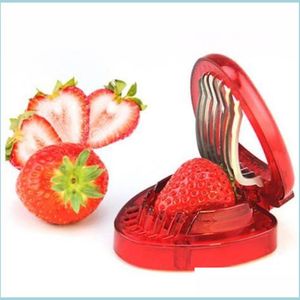 Fruitgroentegereedschap Creative Stberry Slicer fruit groentegereedschap snijcake decoratieve snijder keuken gadget accessoires mes dhpvn