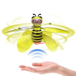 ElectricRc Hayvanlar Mini Drone RC Arı İndüksiyon Uçak Kızılötesi Algılama El Sensörü Taşınabilir Helikopter Uçan Çocuk Doğum Günü Noel Hediyesi 220914