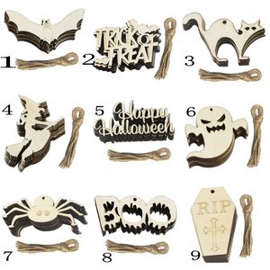 Halloween Party Decoration Laser Cut Wood Outdoor Halloween Decor Party Supplies Hanging Door and Wall Decorations for Home School Office 1989 E3