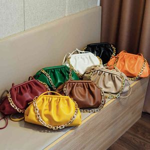 Botteg Venetas Wholesale Version As Wrinkled Chain Handbag Vielseitige einfache Schultertasche Cloud Bag Dumpling b Woven Crossbody Bag Wan Ajd5 Cqg K5ms