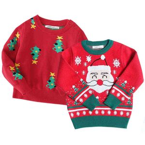 Pullover Christmas Children Baby Girls Boys Sweaters New Year Knitting Pullovers Cartoon Long Sleeve Autumn Kids Clothes 0913