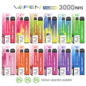 Original VAPEN CUBE 3000Puffs Disposable e cigarettes Electronic Vape Pen Device Kits 8ML Capacity 1000mAh Battery Vaporiezer Pure Taste Vapor
