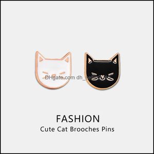 Spille Spille Cartoon Cute Cat Animal Smalto Spilla Pin Badge Decorativo Gioielli Stile Spille Per regalo donna T353 438 T2 Drop Deli Dhyik